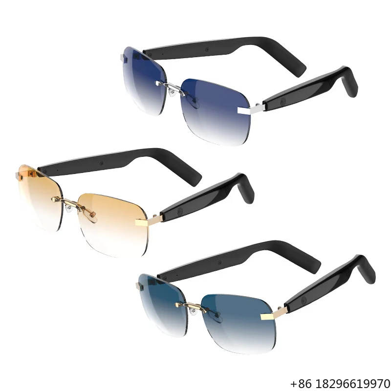 IPX6 Waterproof AI Translation Smart Sunglasses Real Time Language Translator Bluetooth Voice Assistant Call Eyewear