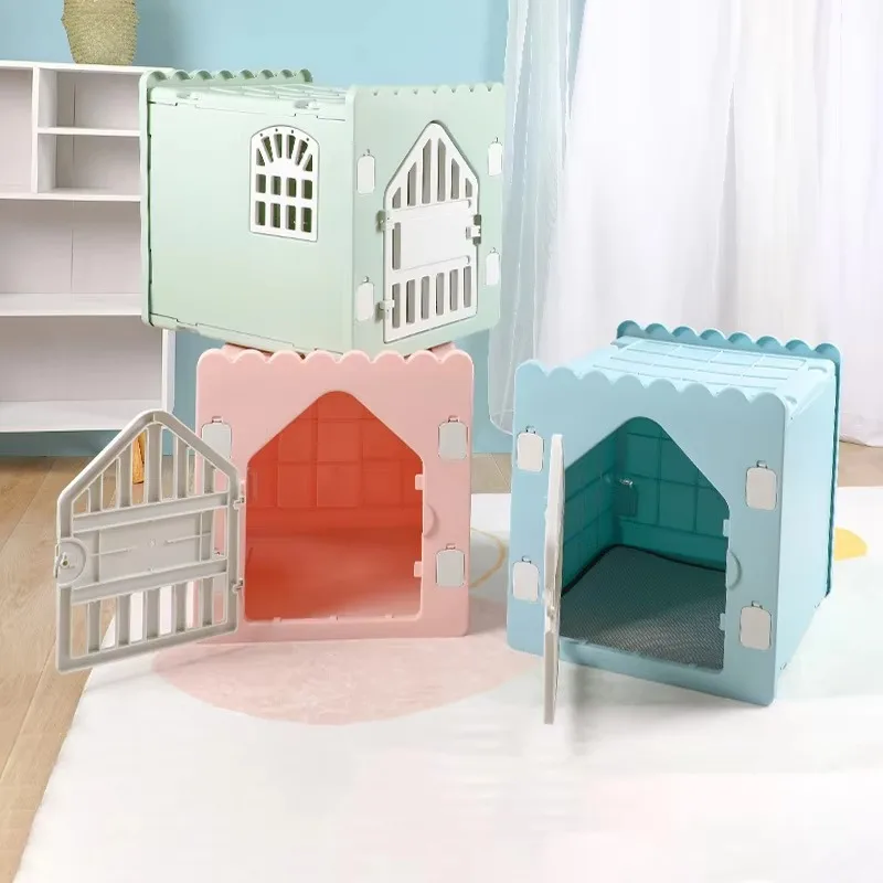 

Best-selling Breathable Cool Plastic Dog House Popular Indoor Pet Cage All Seasons Use