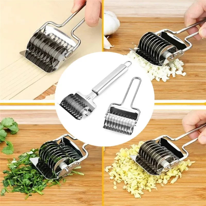 ANYOHOE Stainless Steel Roller Noodle Cutter Manual Pasta Maker Noodle Rolling Spaghetti Ginger Garlic Crusher Kitchen Gadgets