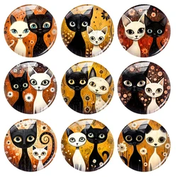 Encantos De Vidro Cabochão para Fazer Jóias DIY, Cabochão, Cabochão, Animais Bonitos, Gato, Demonstração, Costas Planas, Feito À Mão, Encontrando, Bonito