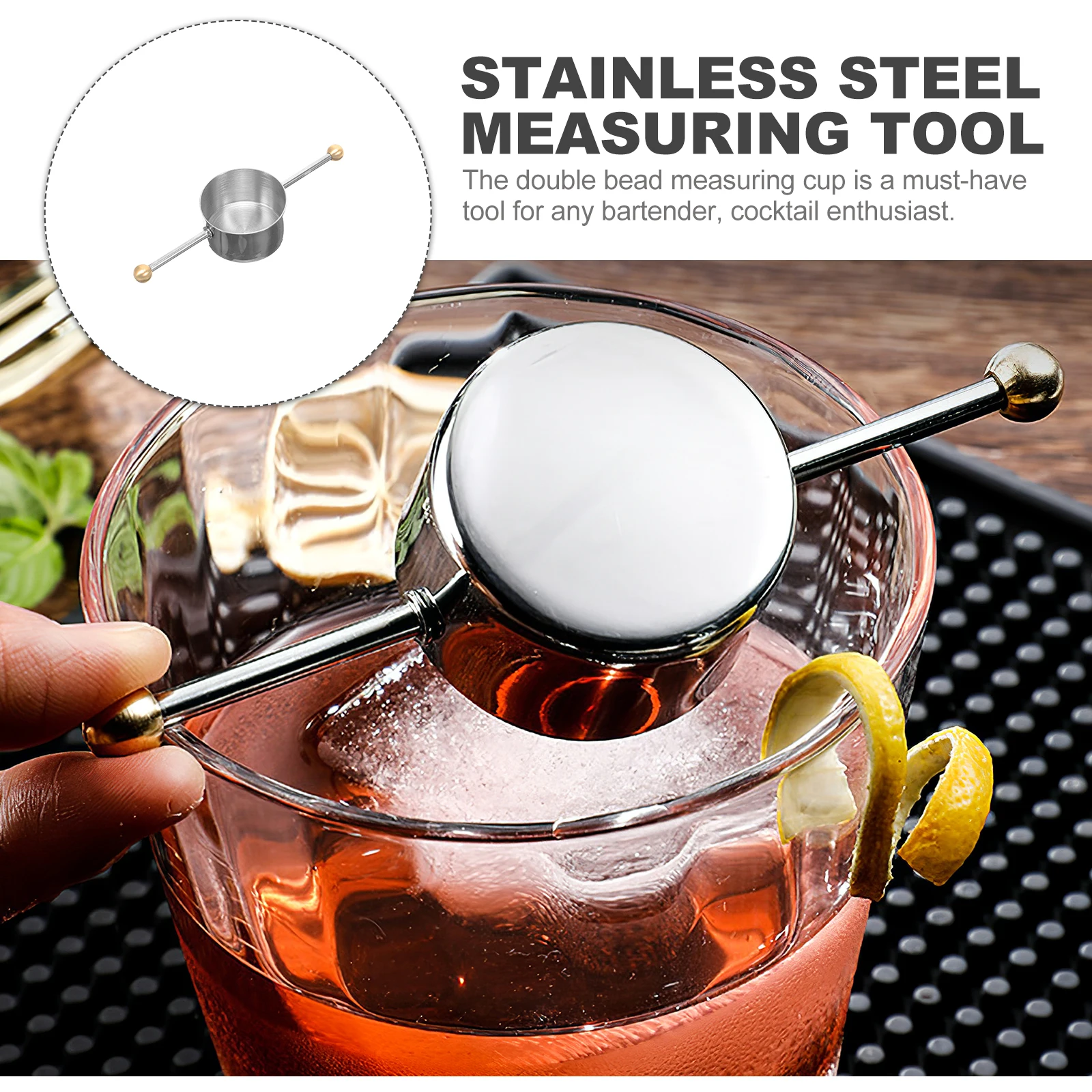 

Stainless Steel Measuring Tool Jigger for Bartending Cocktail Portable Cup Drink Measures Easy Handle Metal Measurement