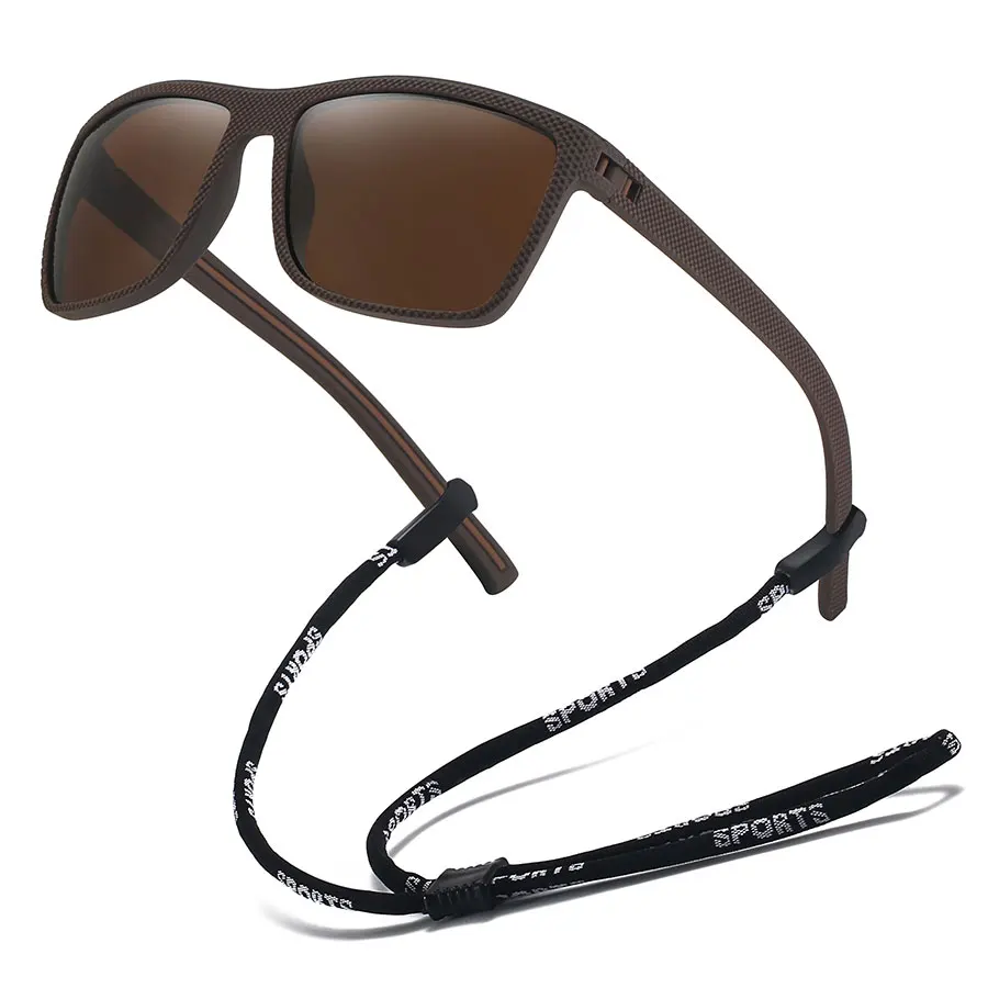 مع سلسلة الموضة الكلاسيكية مربع UV400 النظارات الشمسية الرجال النساء القيادة الصيد الملونة العصرية خفيفة الوزن نظارات السلامة في الهواء الطلق #3