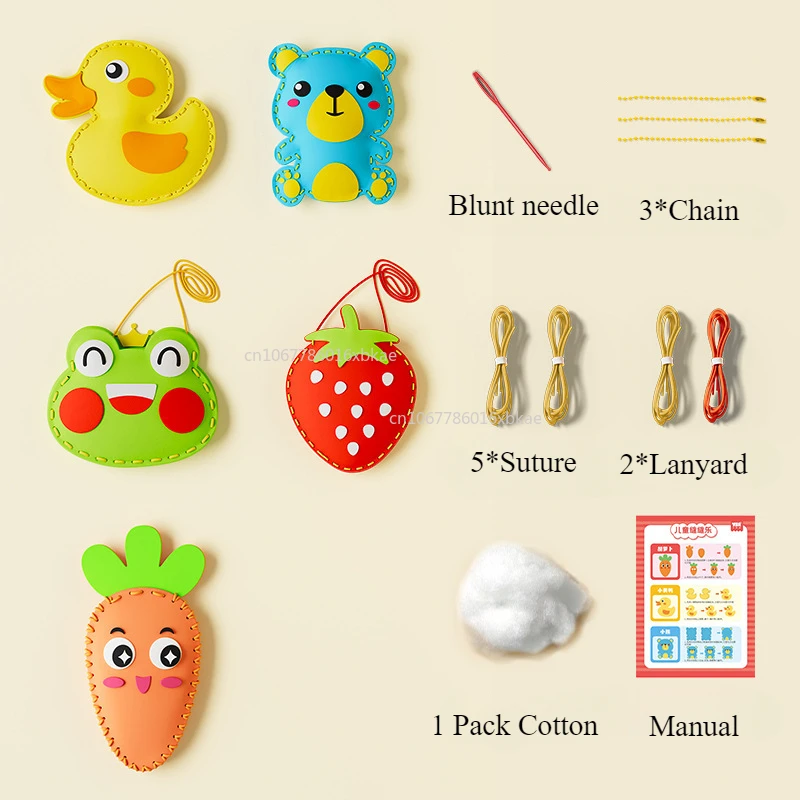 DIY Kids Craft Toy Kits Sewing and Sew Set Educational Sewing Set Cute Style DIY Sewing Felt Animals Plant Toys juguetes niña