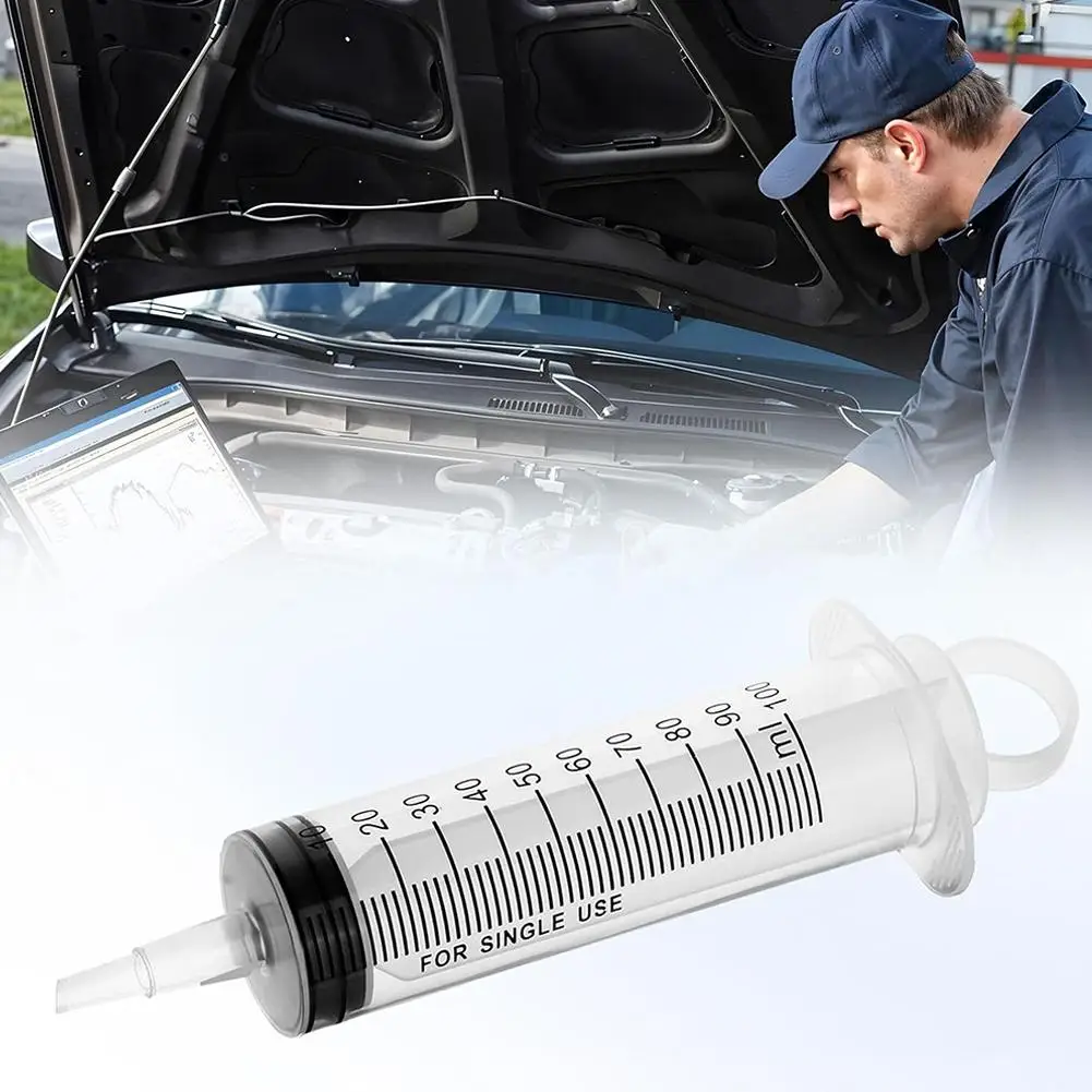 100 ml Motorrad-Hydraulikbremsen-Entlüftungsset, Spritze mit 50 cm Schlauch, universelles Entlüftungswerkzeug für Motorräder und Roller – Detail 6