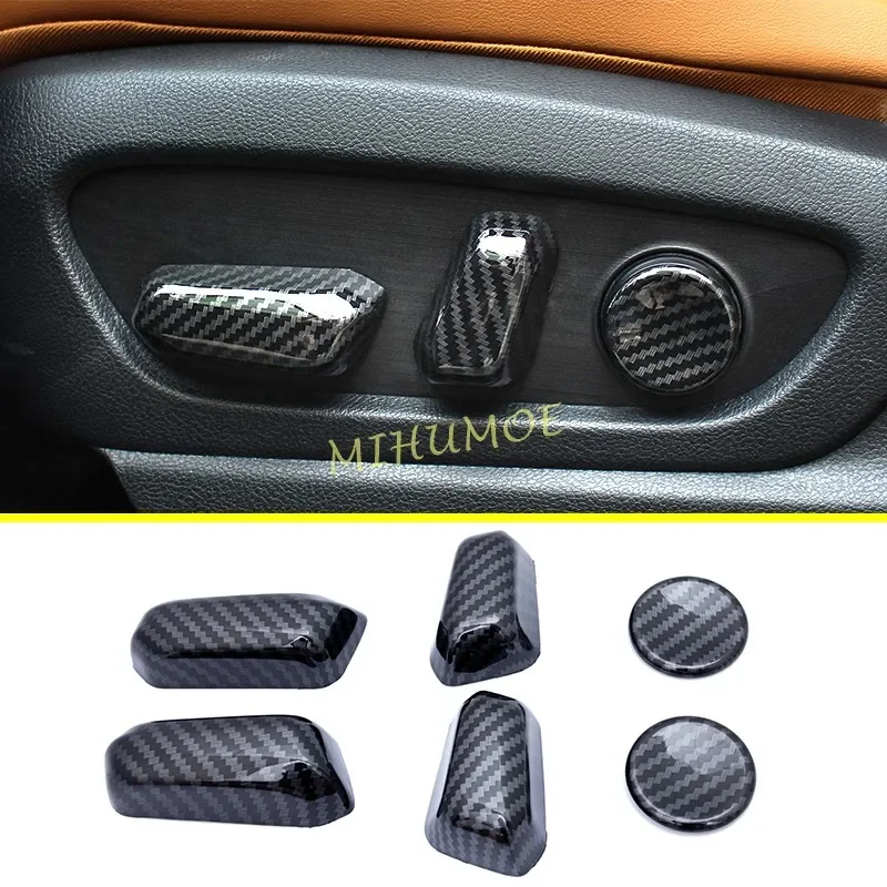 For Lexus UX200 UX250h UX300e ES200 ES250 ES350 ES300h 2019-2024 Carbon Fiber Interior Power Seat Adjust Switch Cover Caps