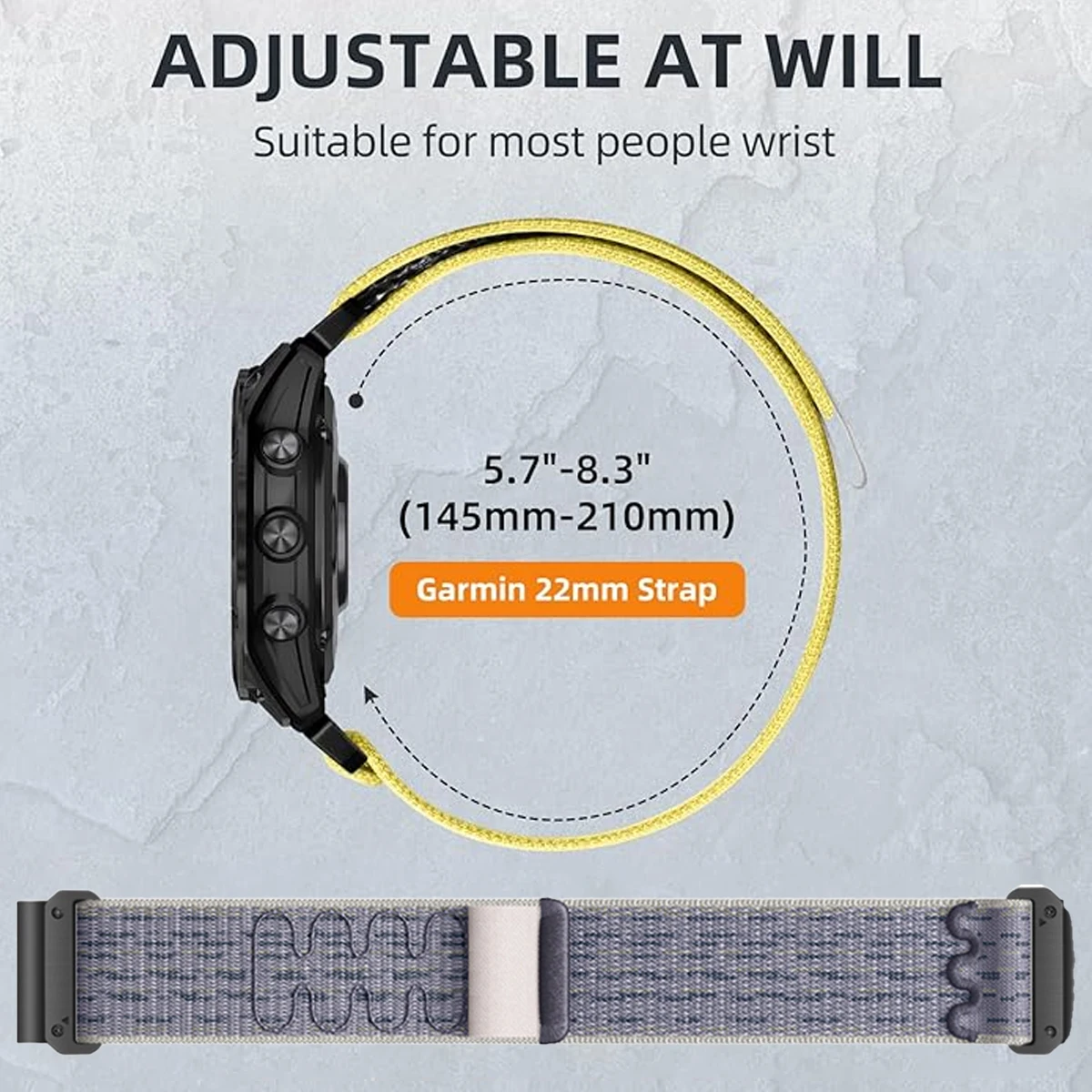 Ремешок Quickfit для часов Garmin Fenix 8 FE 7 7X Pro, нейлоновый тканый ремешок 22 26 мм для браслета Enduro3 2 Fenix 5 5X 6 6XPro 51 мм