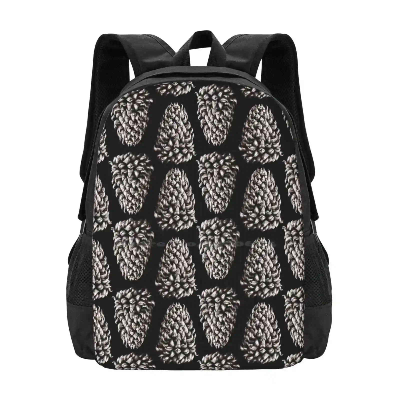 Pine Cones School Bags Travel Laptop Backpack Pinecones Forest Woodland Nature Dawson Terra Snow Whimsical