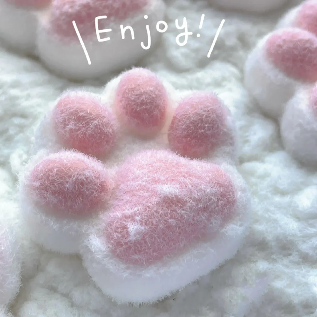 Mochi Taba Squishy NEU Zappelspielzeug Mini Kawaii Plüsch Katzenpfote Silikon Kleine Katzenpfote Niedlicher rosa Katzenfuß