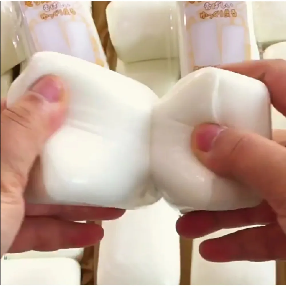 Juguete Sensorial Antiestrés de Yogur Taba Squishy, Juguete de Compresión de Pan de Yogur, Juguete Sensorial de Compresión Lenta para Niños y Adultos, Regalos Relajantes