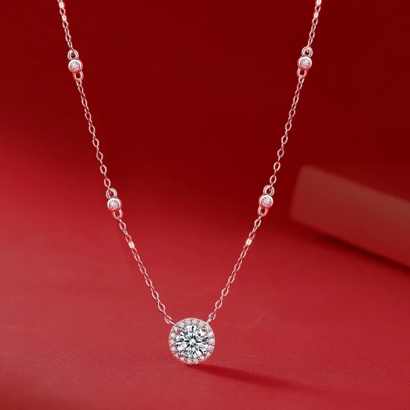 

N12343 Lefei Fashion Luxury Trendy Classic Moissanite Little Starlight Necklace For Women 925 Sterling Silver Party Jewelry Gift