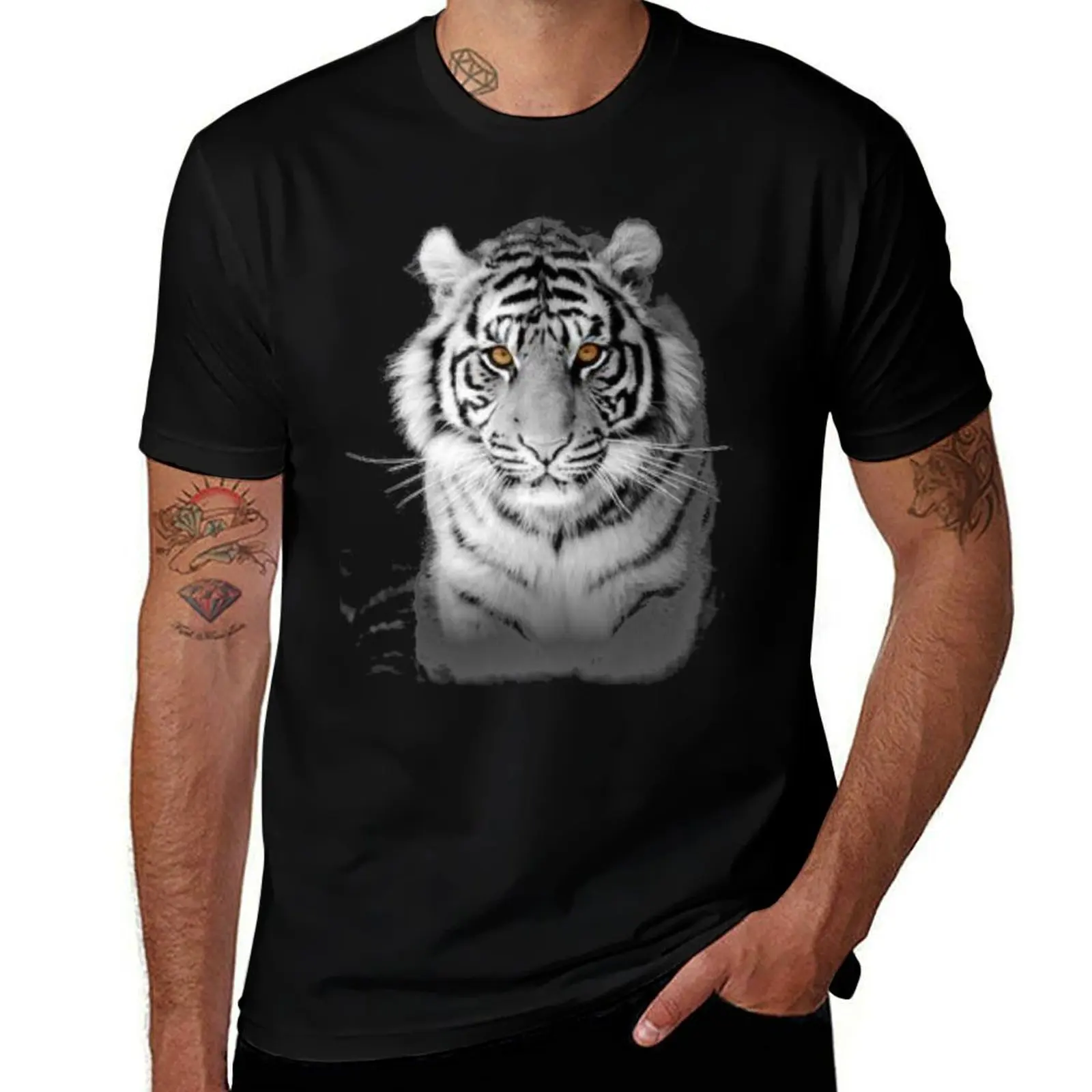 

White Tiger Ghost T-Shirt anime stuff cute clothes summer clothes mens vintage t shirts