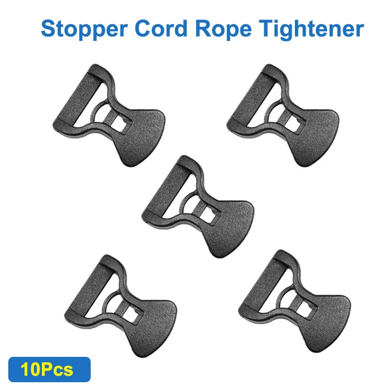 10pcs Camping Awning Tent Guyline Runner Guy Lines Stopper Cord Rope Tightener Tensioner Backpack Equiptment Accessorie