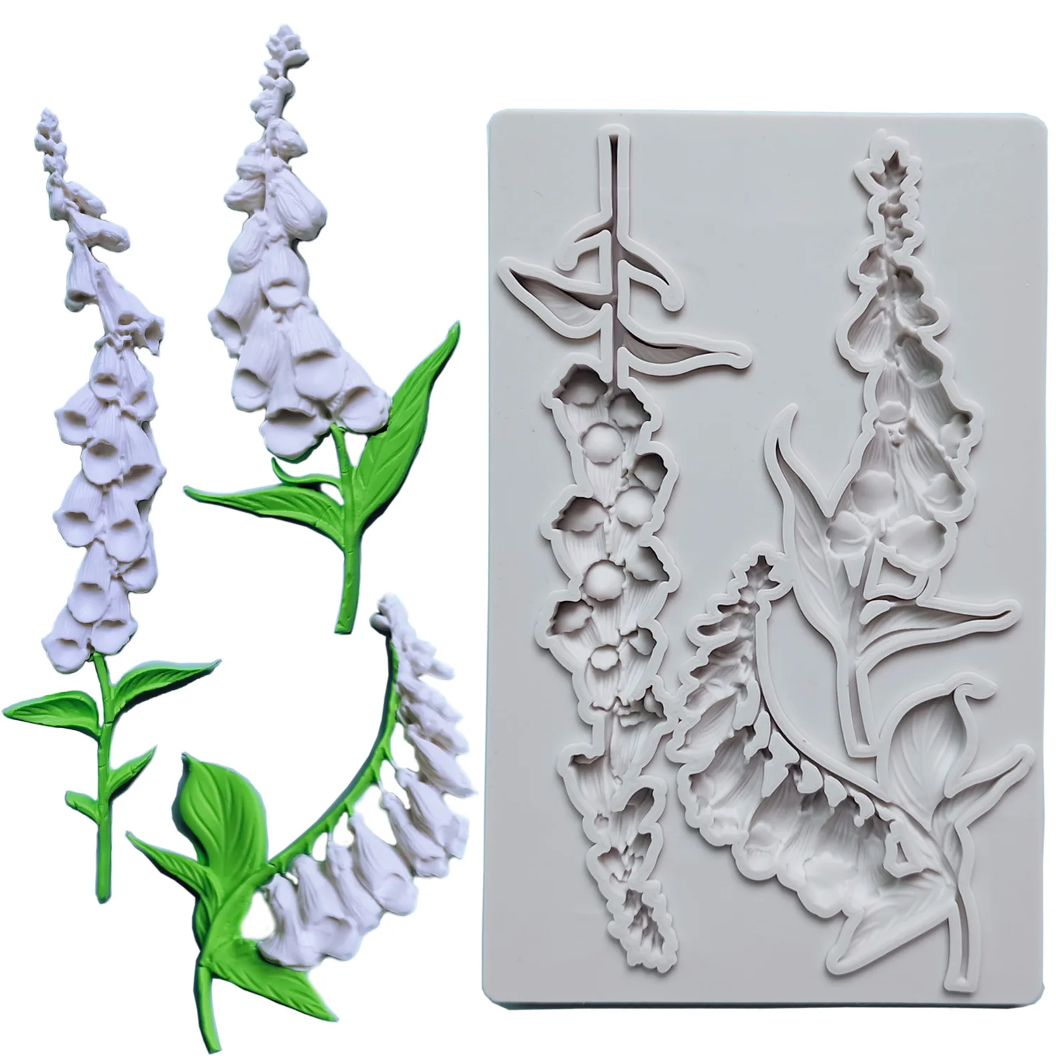 Lily of the valley Silicone Mould Fondant Cake Decorating Silicone Mold Clay,Sugarcraft Cupcake Top Chocolate Baking Tool