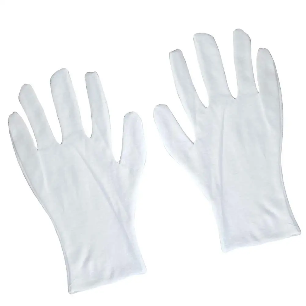6pcs White Work Cotton White Work Factory Gloves For Factory Industrial Use Protective Cotton Gloves