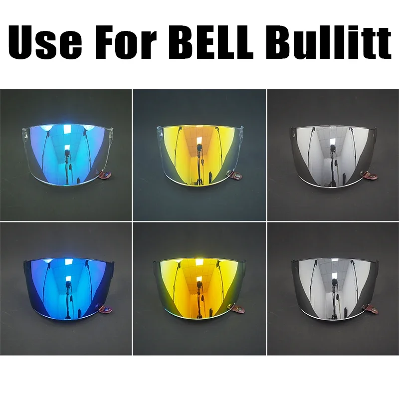 Bell Photochromic Motorcycle Flat Face Shield Lens for Bell Bullitt, Replacement Half Helmet Photochromic Visor