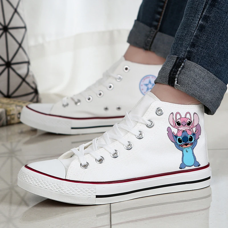 Men Sneakers Canvas Plus Size Women's Mickey Minnie Mouse Animation Casual Student Personalized Women Man Shoes Zapatos Casuales