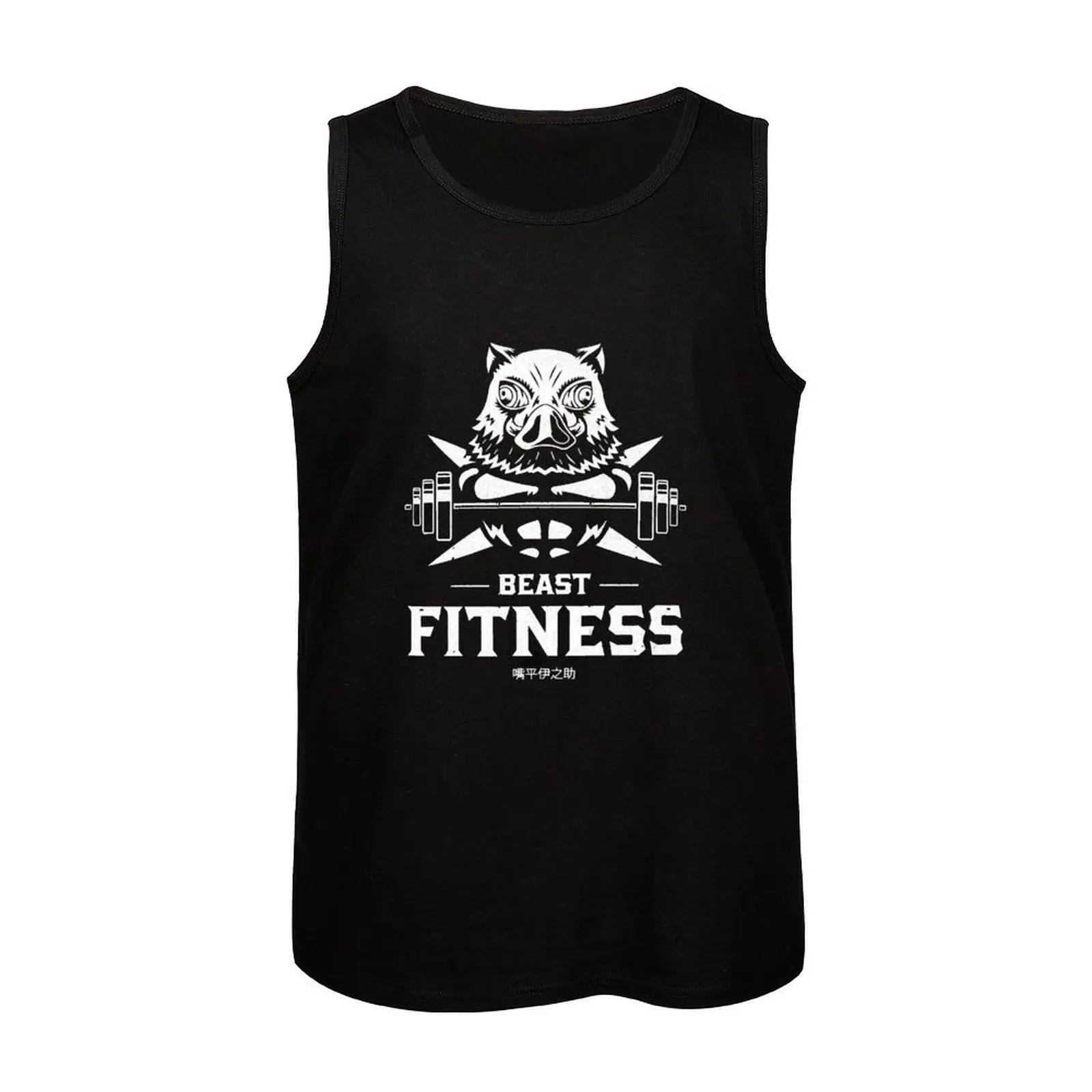 Atasan kaus gym pria Tank Top kebugaran The Beast