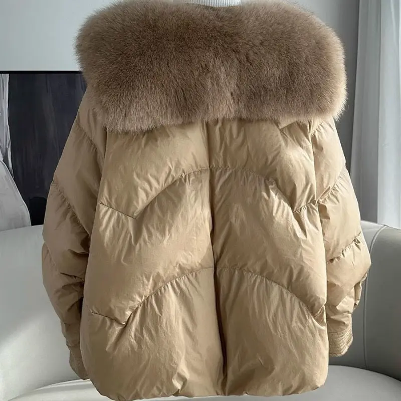 Fur Jacket Short Plush European Down Jacket Women's High-end Women's Clothing National Fashion New Fashion Loose Bread Jacket