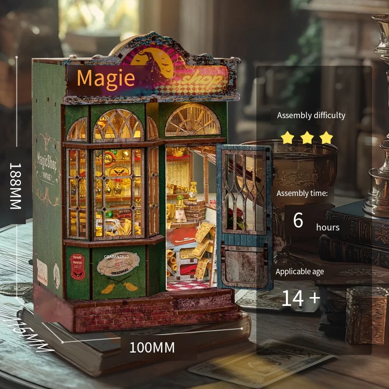 매직샵 3D 북 누크, DIY 조립 팝업 북엔드, 미니어처 건축 모델, 창의적인 선물 2025