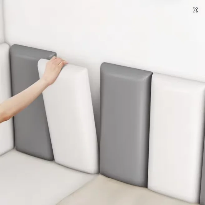 5pcs 3D Peel and Stick Wall Cushions Anti-Collision Protective Panels, Ideal for Bed Headboards & Game Room Wall Decor