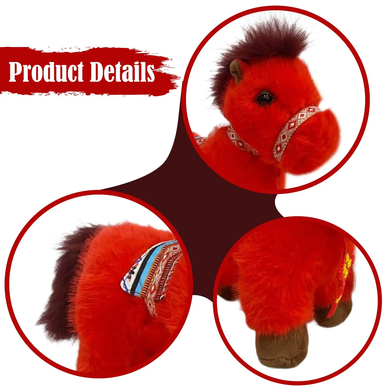 Pluszowy koń 23 cm dekoracja domu zabawa w udawanie miękkie prezenty pluszak koń urocze pluszaki zabawki dla dzieci dorosłych dziewcząt