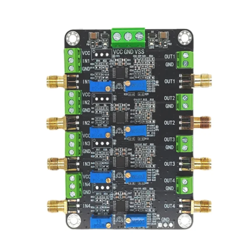 4‑Channel IV‑Conversion Amplifier, Silicon PIN Photodiode, nA ~ mA‑Range Current‑to‑Voltage Signal, Photoelectric Amplifier