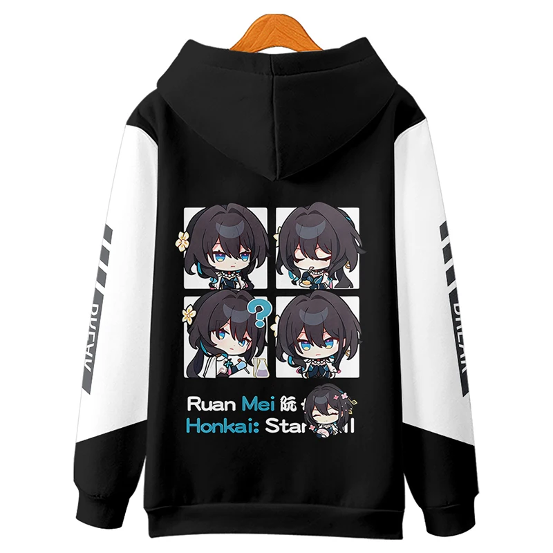 Hot Game Honkai Star Rail 3d Print Dames/Heren Hoodie Sweatshirt Streetwear Hiphop Ruan Mei Cosplay Jas Met Rits En Capuchon