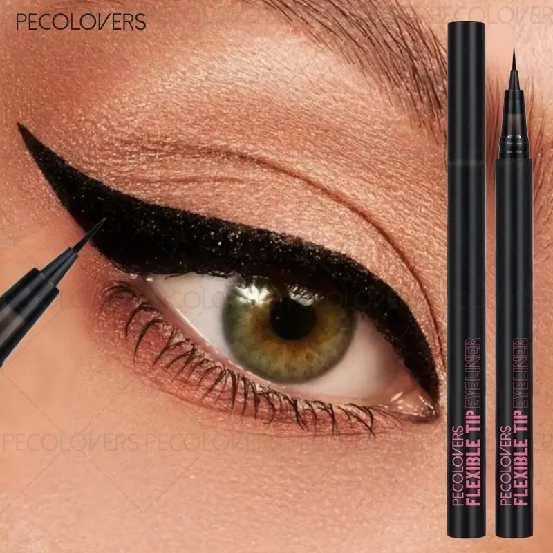 قطعة واحدة من محدد العيون الأسود، محدد عيون بكلمات مسحوق ناعم للغاية، محدد عيون سائل، مقاوم للماء والعرق، مستحضرات تجميل للعين