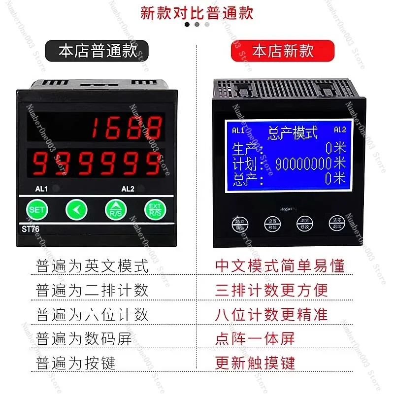 

Цифровой дисплей, электронный счетчик, роликовый тип, высокоточный контроллер кодирования и подсчета