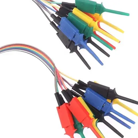 20CM High Efficiency Test Hook Clip Logic Analyzer Cable Gripper Probe Test Clamp Kit For Chips Pins Connecting Testing