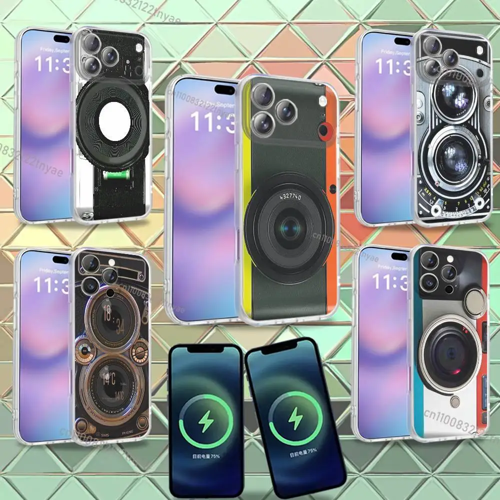 

Retro Camera Vintage Phone Case For iPhone 16,14,11,17,13,15,12,Air,Plus,Pro,Max,E,Mini Frosted for MagSafe Magnetic Wireless