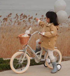 Ins Children's Bicycle Girl 3-6 Years Old Baby Bicycle 16 Inch   Retro Bicycle Auxiliary Wheel Child Stroller