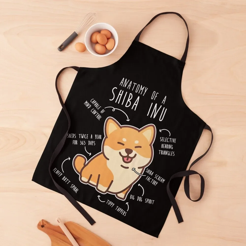 

Shiba Inu Dog Anatomy Apron For Home Accessories For Man Haircut Apron