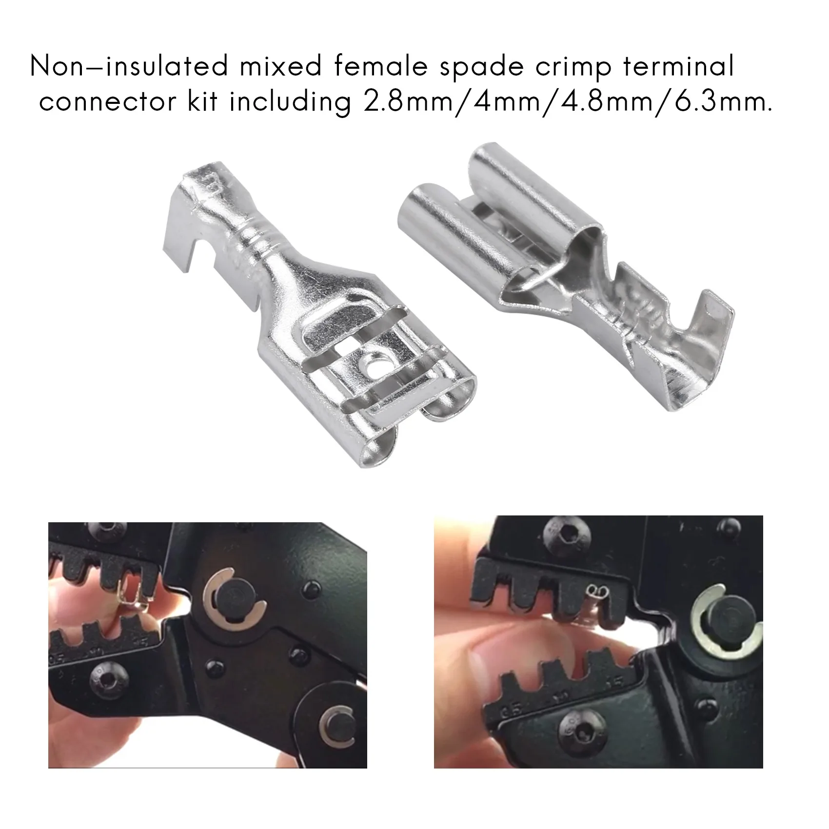 

Classic-150Pcs 6.3MM 2.8MM 4.8MM 4.0MM Male Female Car Spade Connector Splice Crimp Wire Terminals For Motorcycle Bike Car