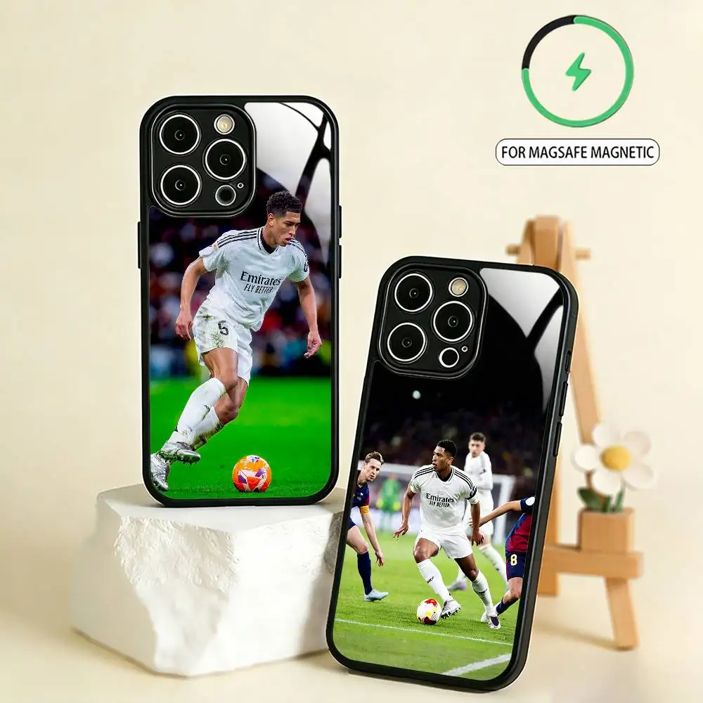 

Midfield General J-Jude Bellingham Phone Case For iPhone17,16,15,14,13,12,11 Plus,Pro Max Magnetic For Magsafe Wireless Charging