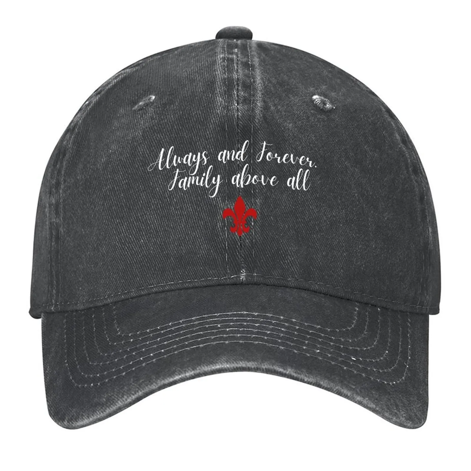

always and forever family above all the originals black bqckground Baseball Cap Cosplay funny hat Wild Ball Hat Men Women's