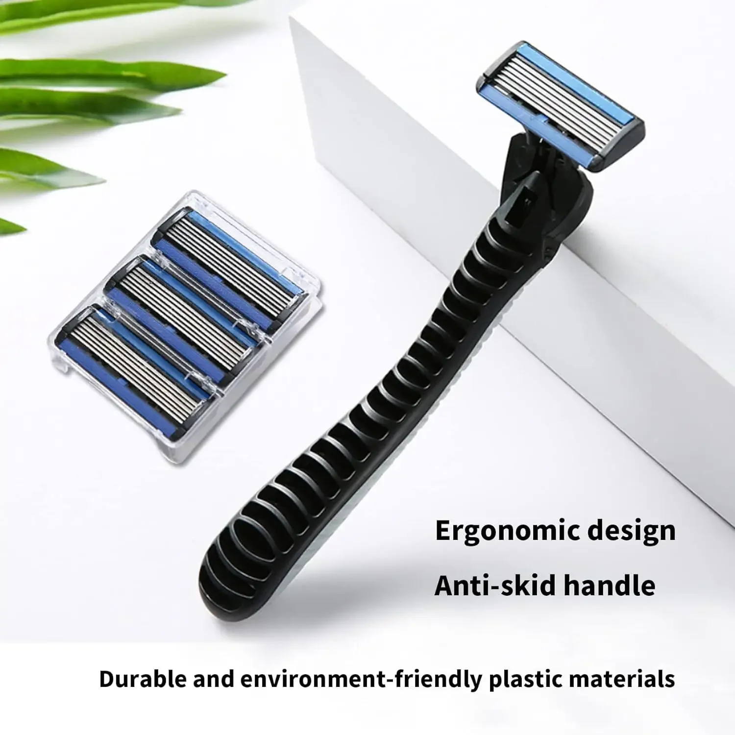 Men Razor Shaving  6 Layer Blade Shaver Reusable Safety Razor Blade Professional Barber Razor Mild Hair Removal Shaver C544
