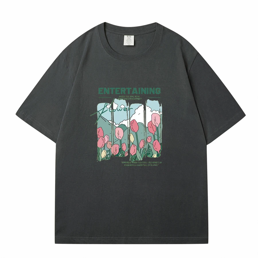 

WAVLATII Women New Comics Flowers Printed T shirts Female Beige Streetwear Summer Tees Lady Casual Short Sleeve Tops WT2329