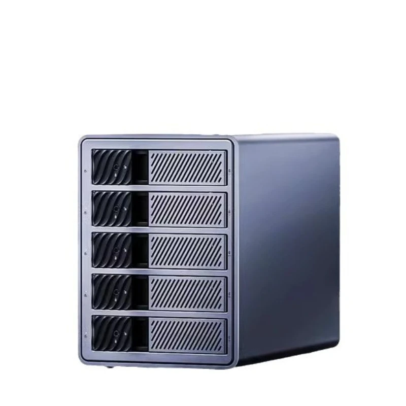 5 Bay 3.5 Inch External HDD Enclosure RAID Array Storage Tower USB 3.2 10Gbps Hot Swap Desktop NAS DAS For Home Office Backup
