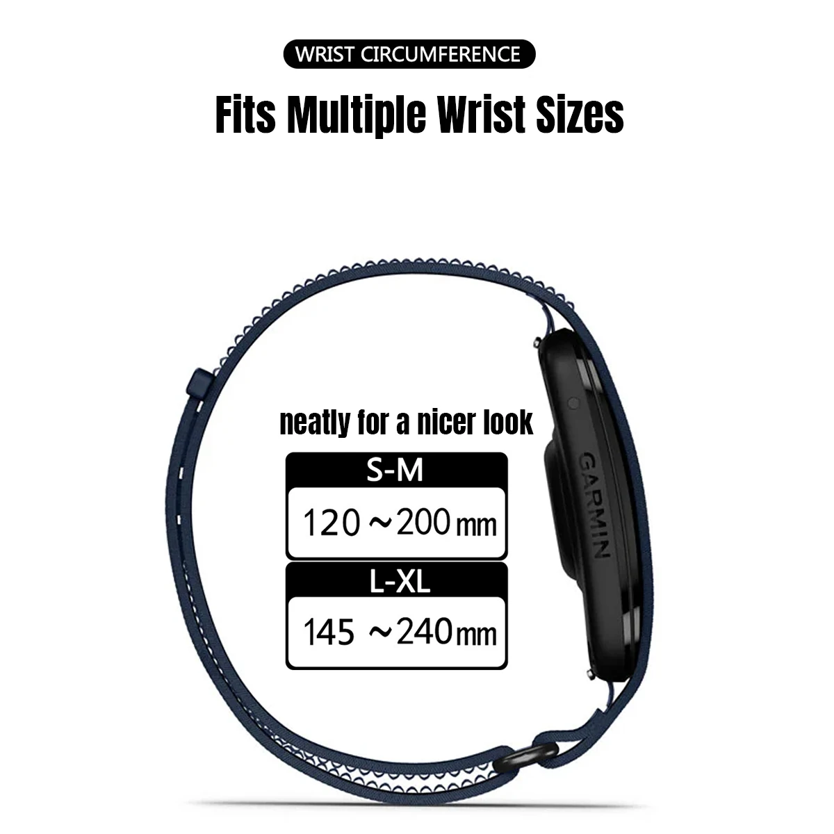 Original Nylon Strap for Garmin CIRQA Smart Band Wrist Bands Adjustable Breathable Elastic Bracelet for Garmin Cirqa Accessories