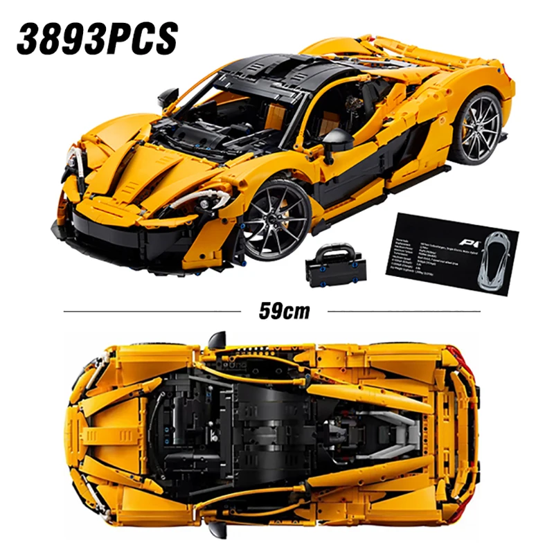 3893 Elementy Techniczne Klocki Konstrukcyjne Super Samochód Wyścigowy 1:8 Sportowy Samochód Klocki Zestaw Zabawek Model Ozdoba Prezent dla Dzieci Zabawki dla Chłopców