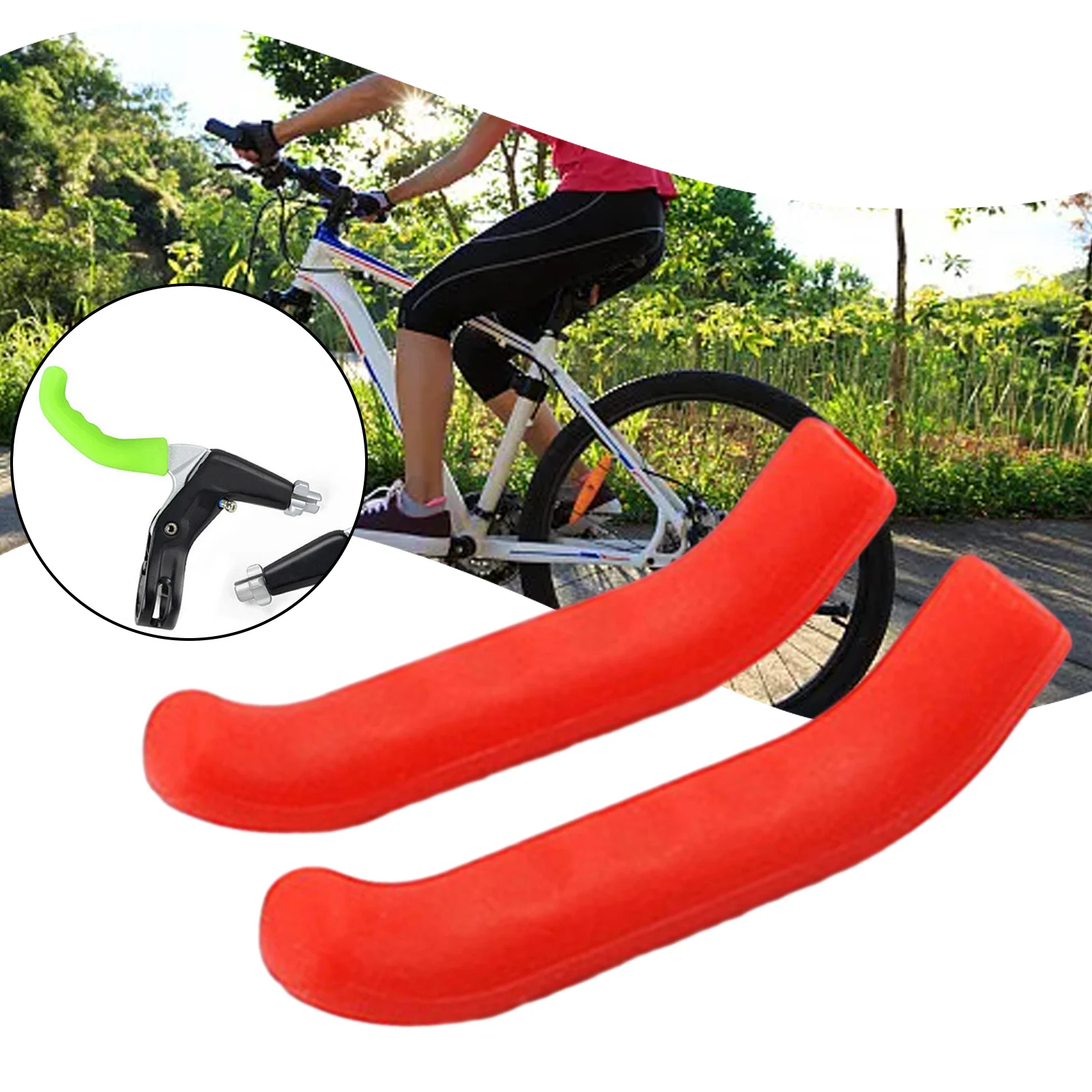 Ride Comfortably and Confidently with Anti skid Brake Lever Covers Waterproof and Non slip for Road and Mountain Bikes (1 Pair)
