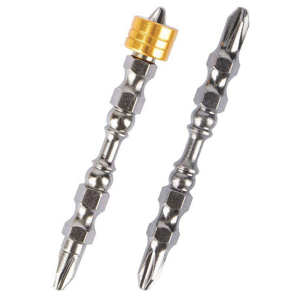 5pcs Double Head PH2 Screwdriver Bit Set With Magnetic Ring ScrewDriver Strong Coil Wind Head Locate The Cross Hand Drills