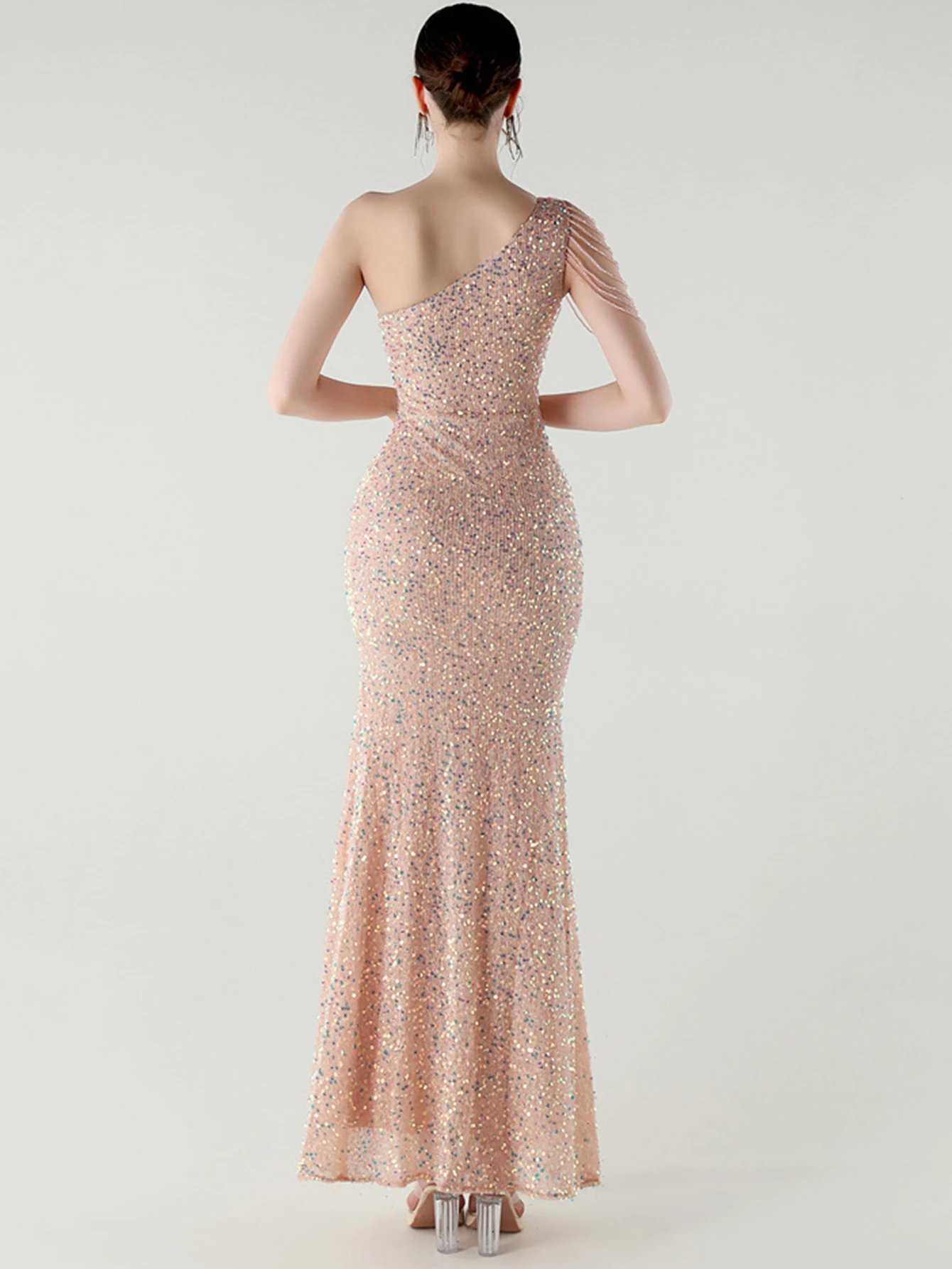 เซ็กซี่ backless ชุดเดรสยาวผู้หญิงหรูหราวันเกิดเลื่อมฤดูร้อนชุดผู้หญิงเพื่อนเจ้าสาวชุดราตรี vestido