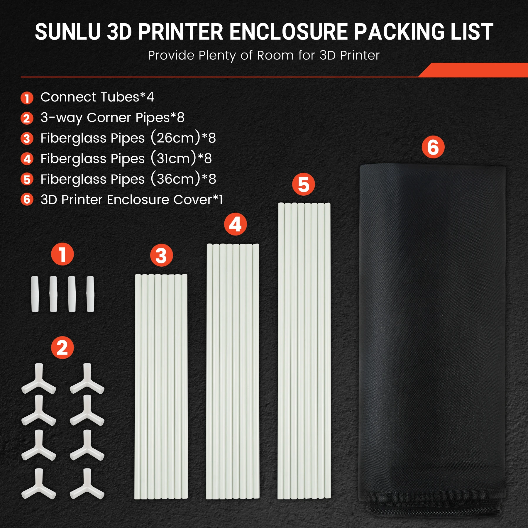 Sunlu 3D-printerbehuizing Groot Formaat 650*550*750Mm Behoud De Interne Circulatie Van Warmte Beter Afdrukeffect Voor Ender-3