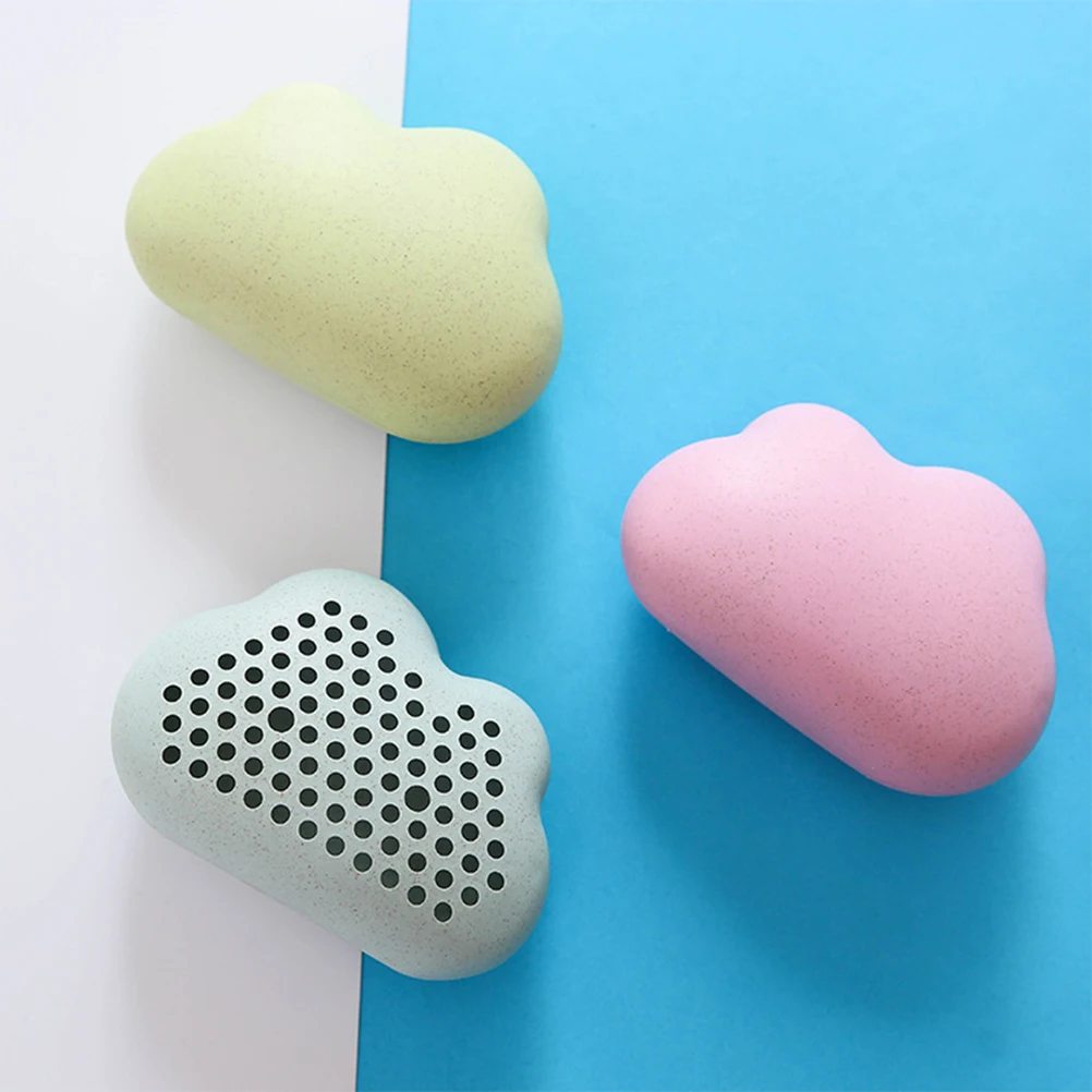 

3pcs Cloud Shape Refrigerator Activated Charcoal Case Air Purifying Box Suction Cup Included Odorless Fresh Environment Home Use