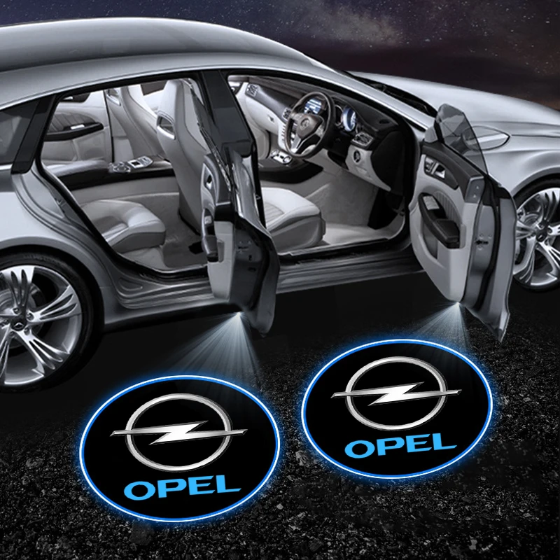 Car Door Welcome Light Car Logo Projector LED auto Badge rescue For Opel Ampera Corsa Astra Crossland Crossland-X Mokka Cascada