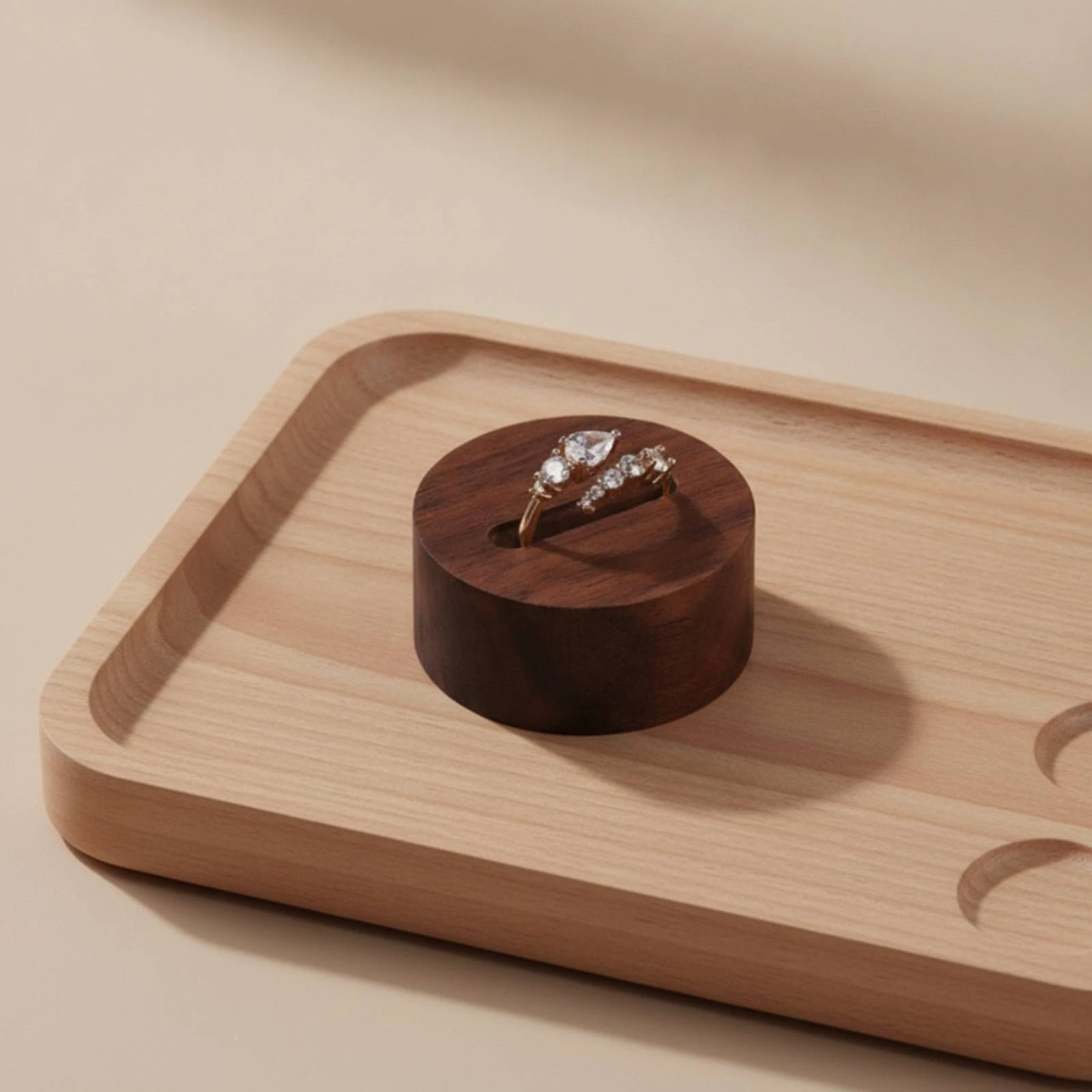 Walnut Wood Band Holder Display Sturdy Wood Band Holder Display Stand Long-Lasting Handmade Design for Market Stall