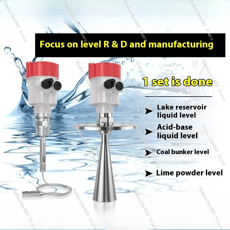 Intelligent high-frequency radar level gauge River water conservancy and anti-corrosion bell mouth 80G guided wave radar water