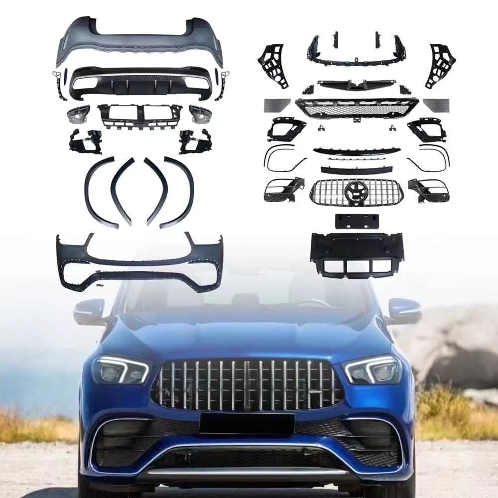 STLF Car Bodykit for 2020 2021 MercedeSs benzS GLE Class W167 Upgrade GLE63 AMGS Front Rear Car Bumpers Grille